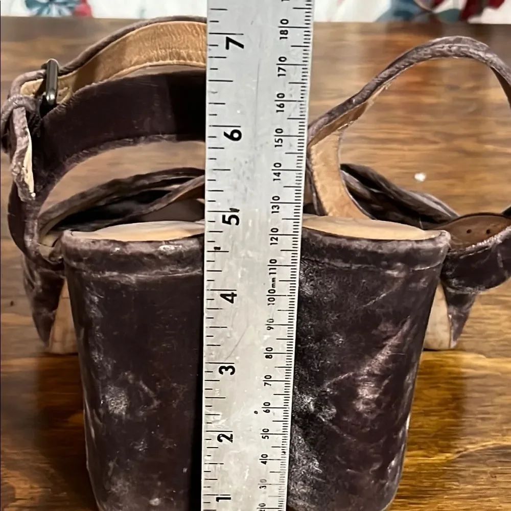 Madewell Purple Platform Sandals with Suede Finish